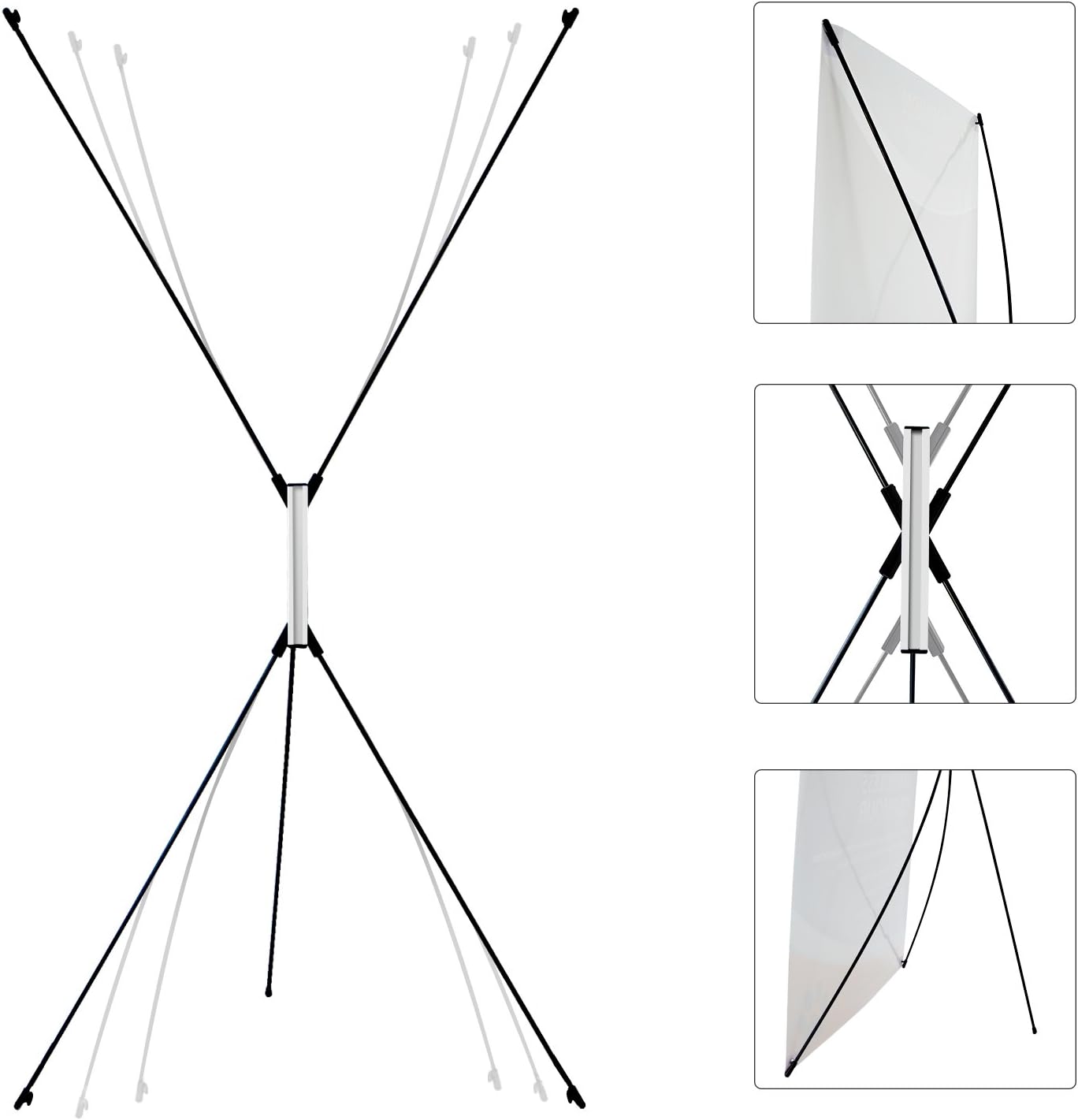 adjustable X banner stand