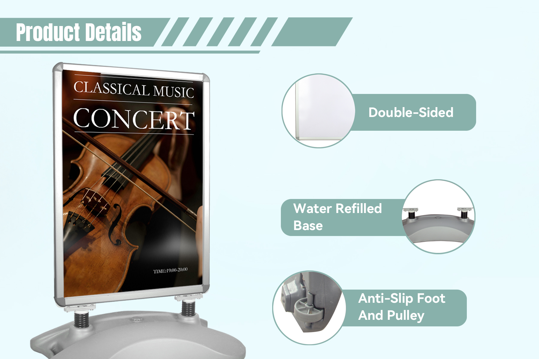 Water-filled Poster Stand