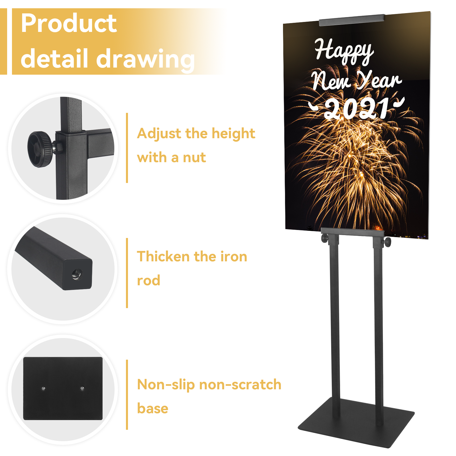 Double-pole Poster Stand